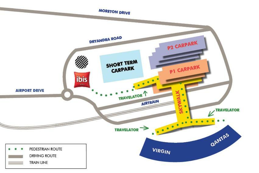 Pullman Brisbane Airport Hotel Bagian luar foto Map of the terminal